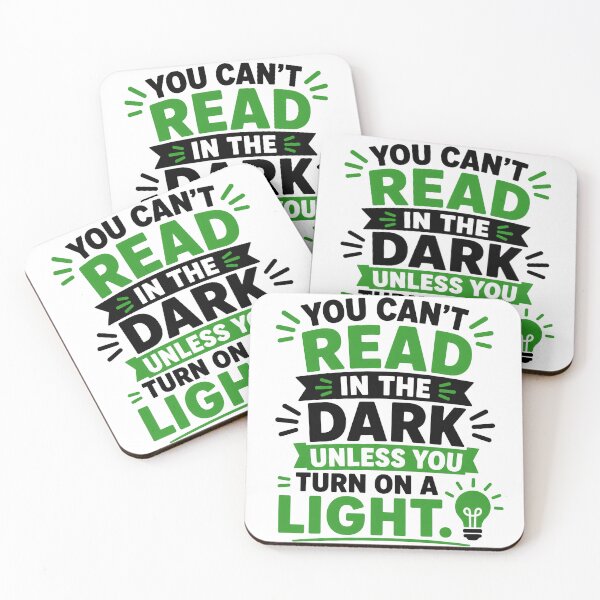 Item preview, Can’t Read in the Dark designed and sold by RedCircleArt.