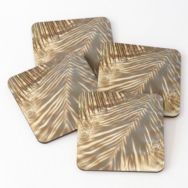 Item preview, Palm Leaf Shadow on Golden Sand Beach Water Ripple Aesthetic designed and sold by LYAN-STORE.