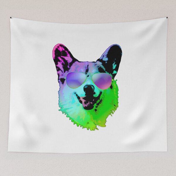 Item preview, Cool Corgi Dog Vibrant Pop Art Sunglasses designed and sold by marke770.