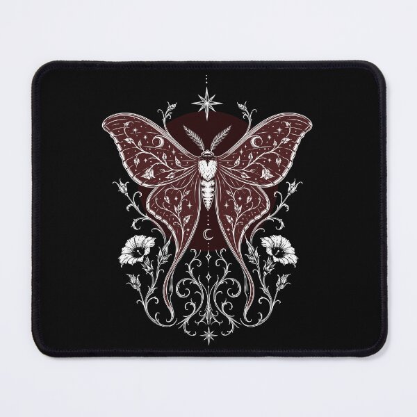 Item preview, Luna Moth night butterfly with henbane Gothic flower tattoo designed and sold by Christine Krahl.
