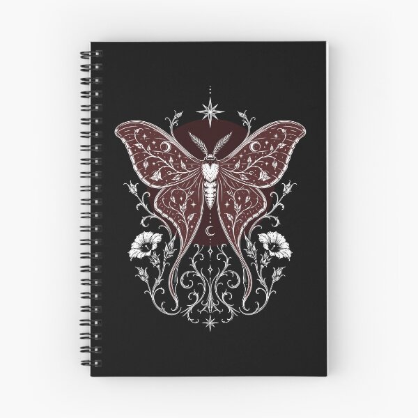 Item preview, Luna Moth night butterfly with henbane Gothic flower tattoo designed and sold by Christine Krahl.