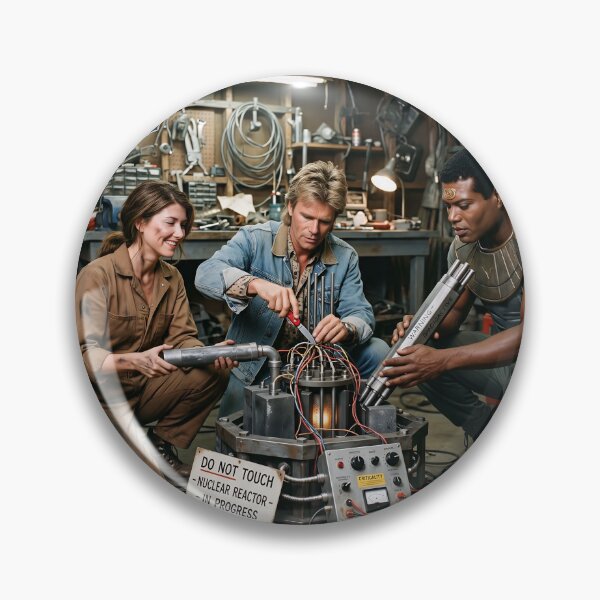 Item preview, Kaylee, MacGyver and Teal’c building nuclear reactor  designed and sold by WiseBow.