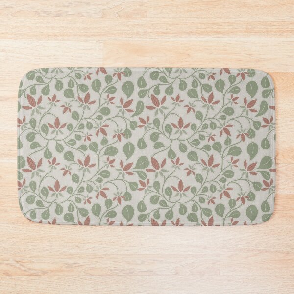 Item preview, Botanical Vine Floral Pattern Terracotta Sage Dotted Outline designed and sold by DColourMuse.