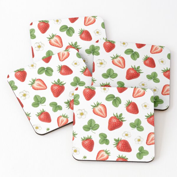 Item preview, Watercolor Strawberry Pattern | Cute Summer Fruit Botanical Seamless Design designed and sold by DreamPixelPrint.