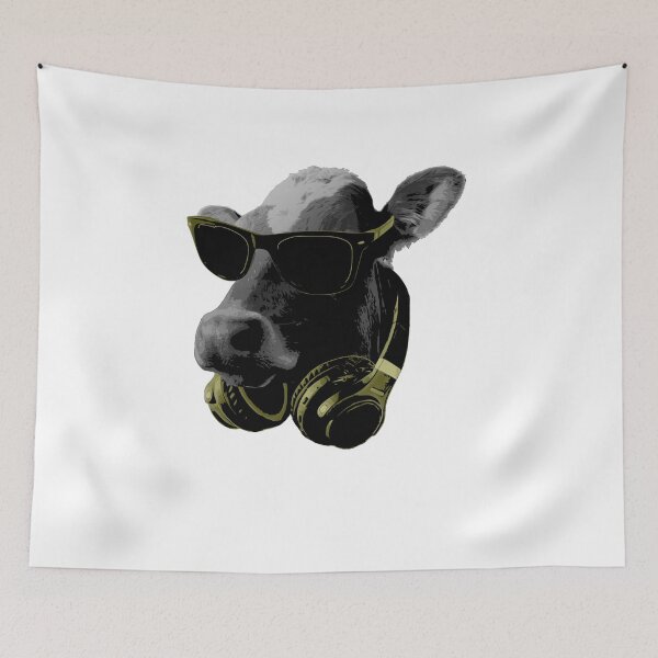 Item preview, Cool Cow Sunglasses Headphones Music Lover designed and sold by marke770.