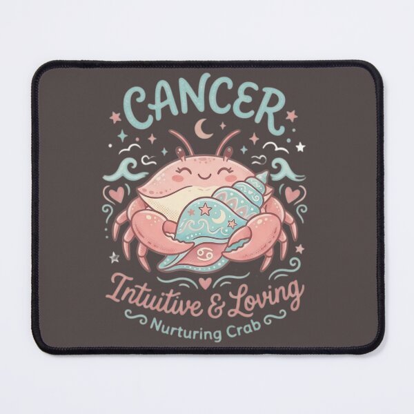 Item preview, Cancer Zodiac Sign Cute Crab Astrology Daily Horoscope | Intuitive & Loving Nurturing Crab | Kawaii Cancer Astrology Gift designed and sold by Bhaskar Digital Art.