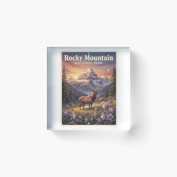 Item preview, Rocky Mountain National Park Colorado Mountains Collectible Art designed and sold by The Souvenir Dept..