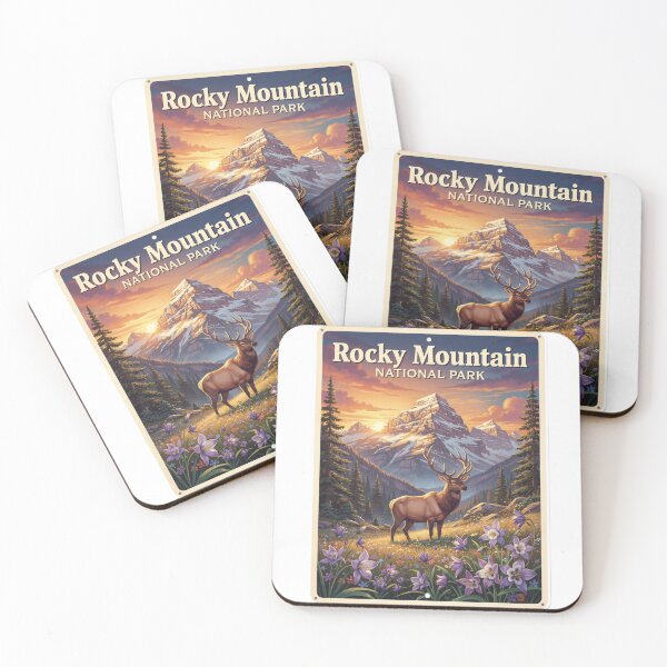 Item preview, Rocky Mountain National Park Colorado Mountains Collectible Art designed and sold by The Souvenir Dept..
