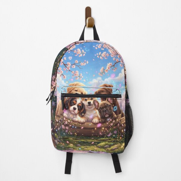 Item preview, Cute Puppies Under Cherry Blossoms designed and sold by AnnArtshock.