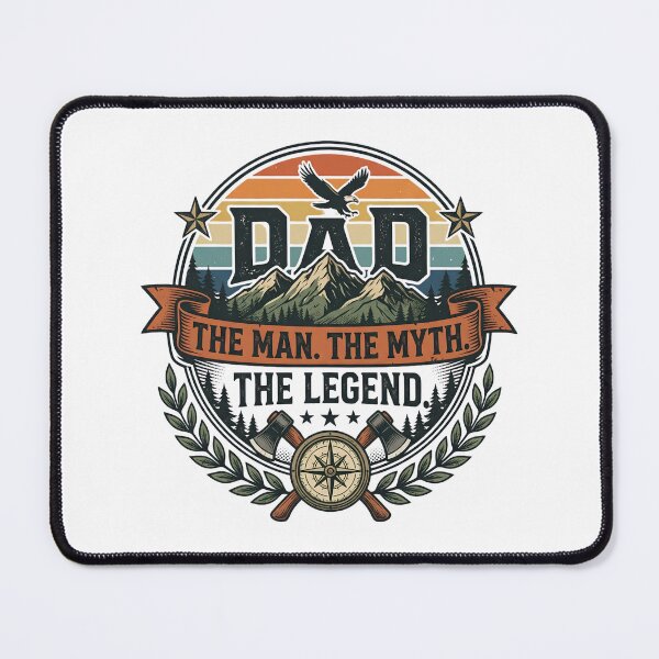Item preview, Dad The Man The Myth The Legend Retro Sunset Mountain designed and sold by PACS0011.