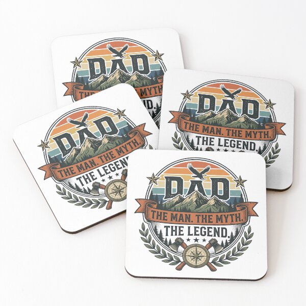 Item preview, Dad The Man The Myth The Legend Retro Sunset Mountain designed and sold by PACS0011.