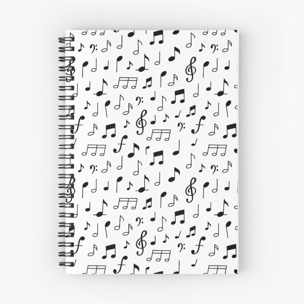 Item preview, Black White Music Notes Seamless Pattern Musician Gift designed and sold by Zaya_art.