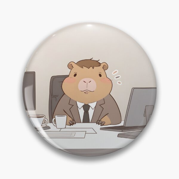 Item preview, Meeting Capybara — Office Humor Kawaii Sticker designed and sold by tommysworks.