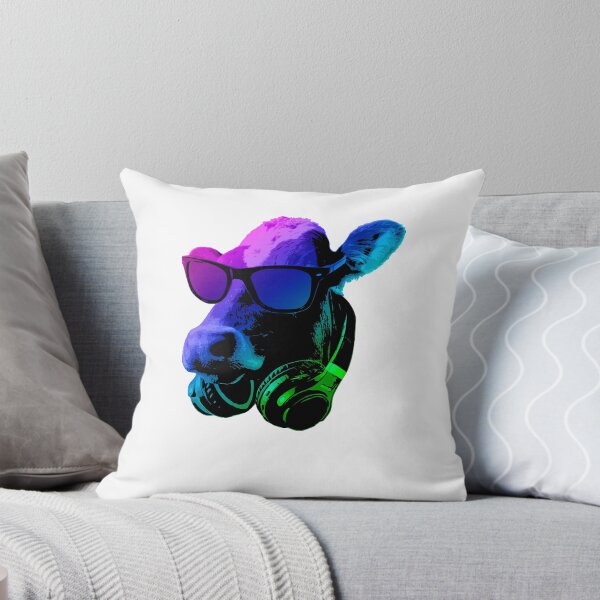 Item preview, Pop Art Cow Sunglasses Headphones Music Lover designed and sold by marke770.