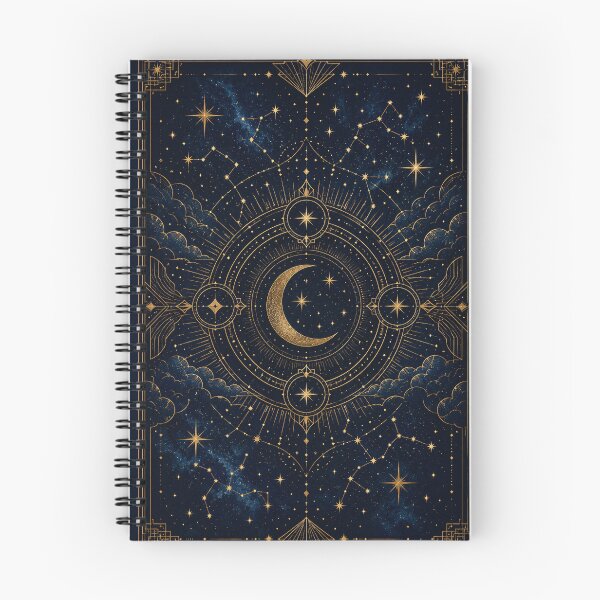 Item preview, Art Deco Celestial | Gold Moon & Constellation Pattern | Midnight Blue Astronomy Art designed and sold by SmilingAnny.
