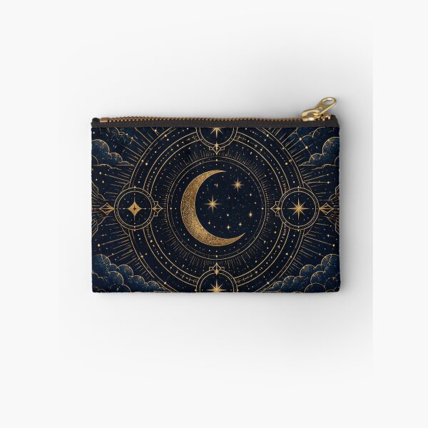 Item preview, Art Deco Celestial | Gold Moon & Constellation Pattern | Midnight Blue Astronomy Art designed and sold by SmilingAnny.