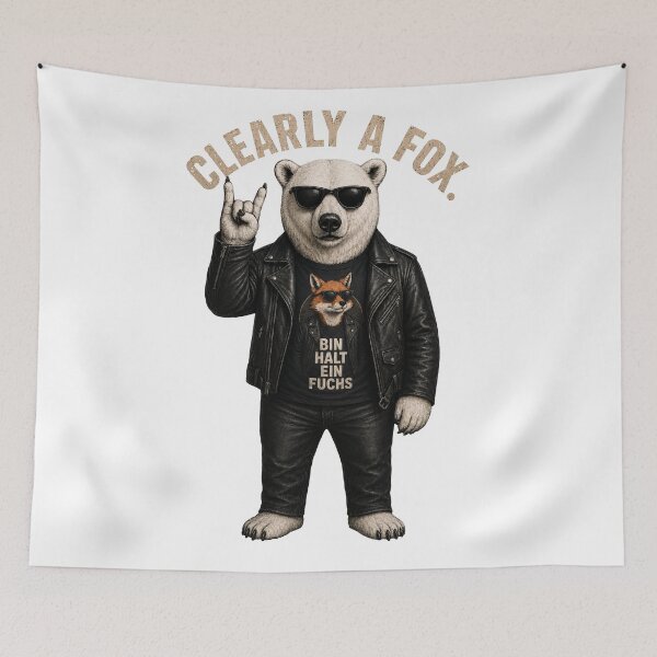 Item preview, Clearly a Fox | Funny Bear Wearing Fox Shirt Humor Design designed and sold by Daagath.