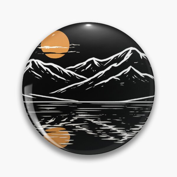 Item preview, Minimalist Mountain Sunrise - Zen Landscape Line Art designed and sold by myforestfog.