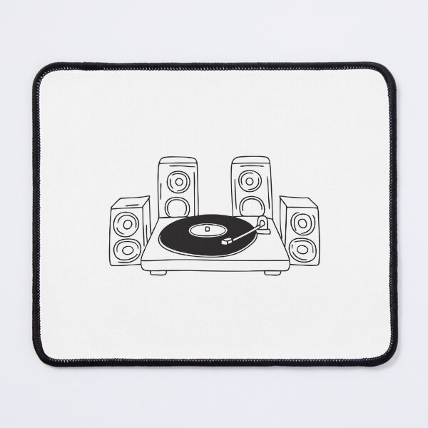 Item preview, Turntable Near Row of Aged Speakers designed and sold by rasagamastore.