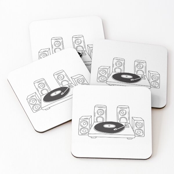 Item preview, Turntable Near Row of Aged Speakers designed and sold by rasagamastore.