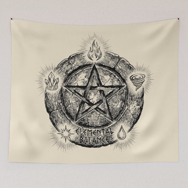 Item preview, Elemental Essence Pentacle Harmony - Pagan Pentacle designed and sold by bapupa.