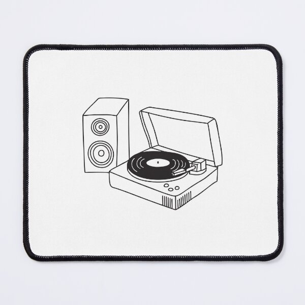 Item preview, Turntable Beside Stacked Retro Speakers designed and sold by rasagamastore.