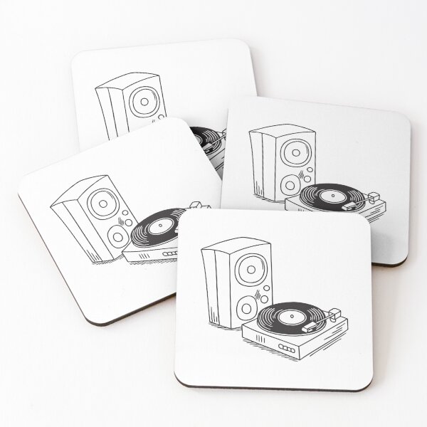 Item preview, Turntable Near Group of Vintage Speakers designed and sold by rasagamastore.