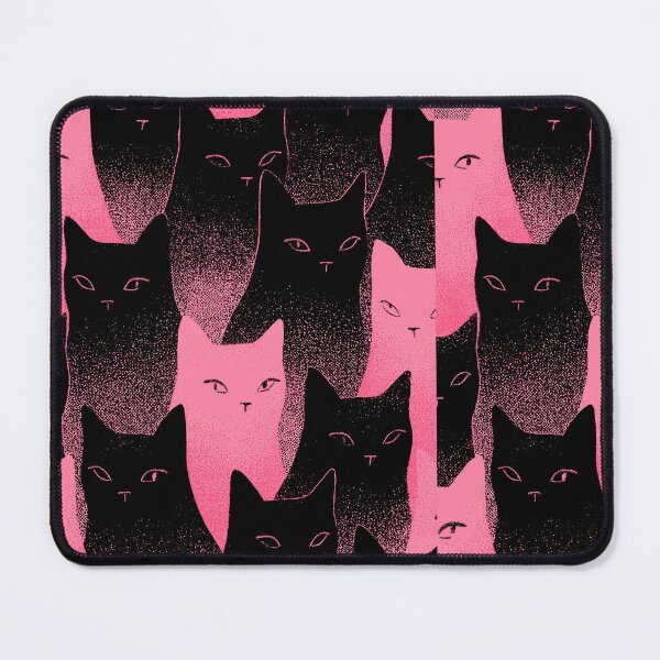 Item preview, Pink Black Cat Pattern | Cute Aesthetic Cat Lover Design designed and sold by Hoodybaba.