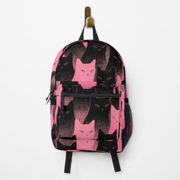 Item preview, Pink Black Cat Pattern | Cute Aesthetic Cat Lover Design designed and sold by Hoodybaba.