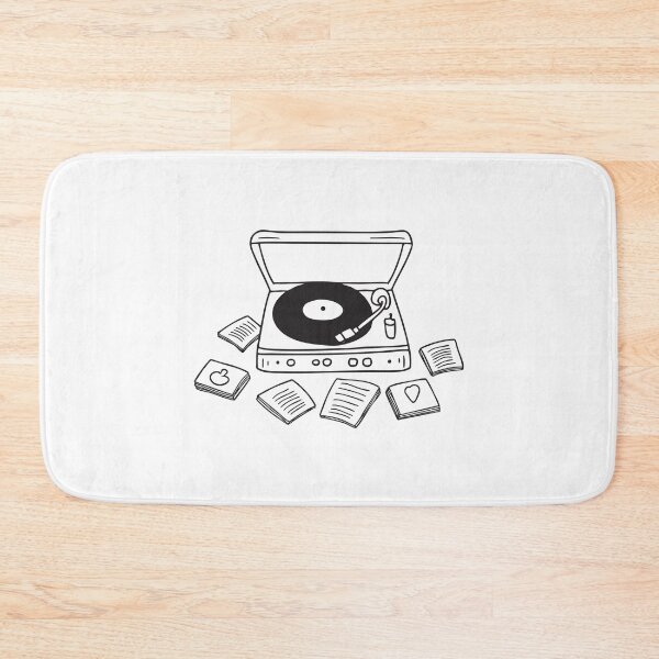 Item preview, Turntable on Floor Beside Vinyl Records designed and sold by rasagamastore.