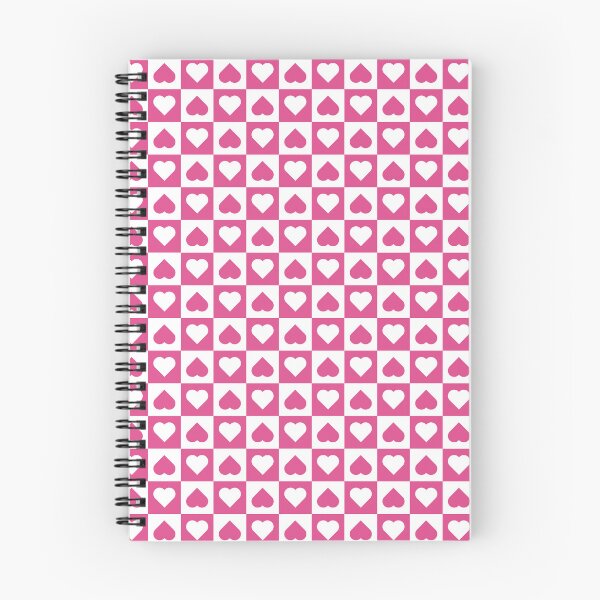 Item preview, White and Hot Pink checkered hearts designed and sold by pattern-archive.