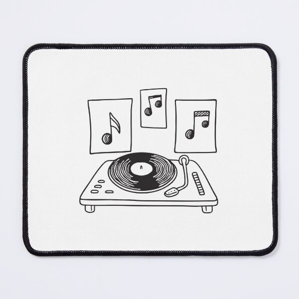 Item preview, Turntable Beneath Music Note Posters designed and sold by rasagamastore.