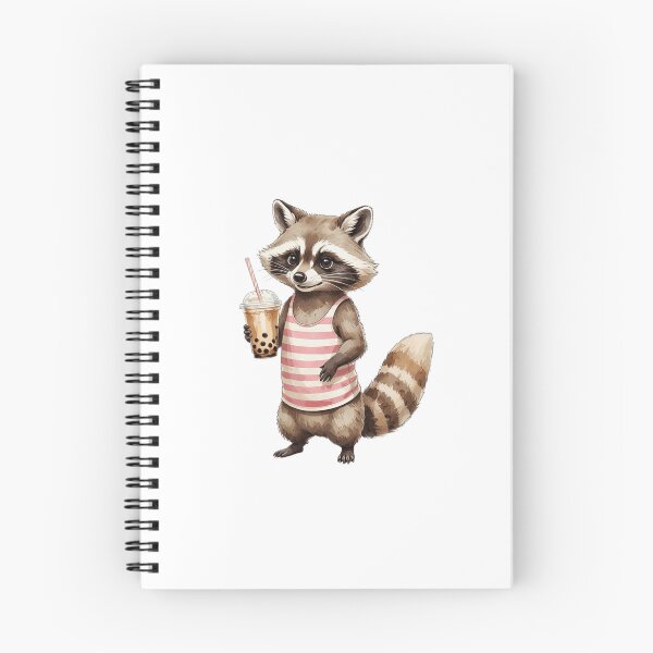 Item preview, Raccoon Boba Tea Hello Summer Watercolor designed and sold by AQUILAKREO.