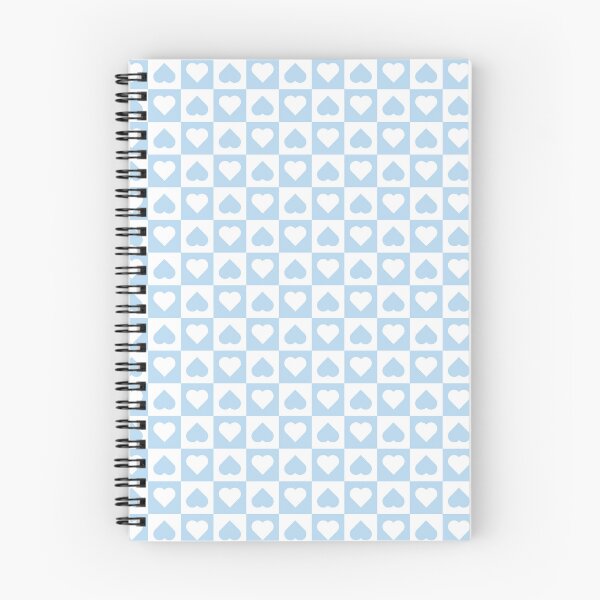 Item preview, White and Ice Blue checkered hearts designed and sold by pattern-archive.