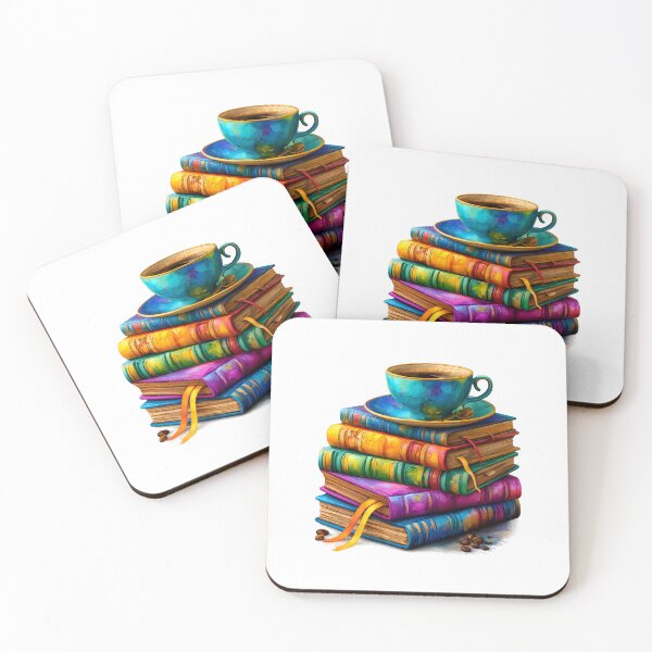 Item preview,  Cozy Book Stack Illustration for Book Lovers designed and sold by GGAUL.