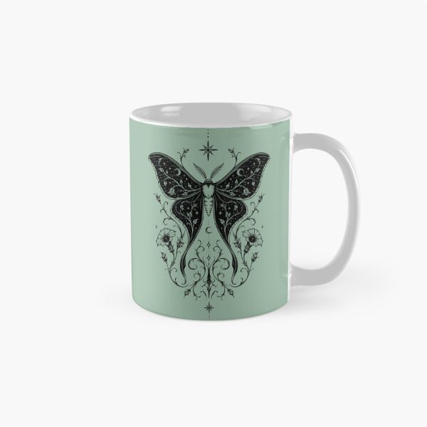 Item preview, Luna Moth, Night Butterfly, Butterfly, Flowers, Gothic Art designed and sold by Christine Krahl.