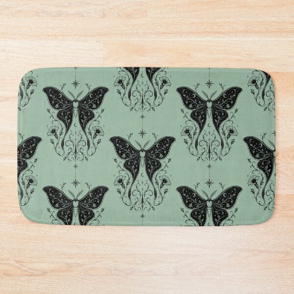 Item preview, Luna Moth, Night Butterfly, Butterfly, Flowers, Gothic Art designed and sold by Christine Krahl.
