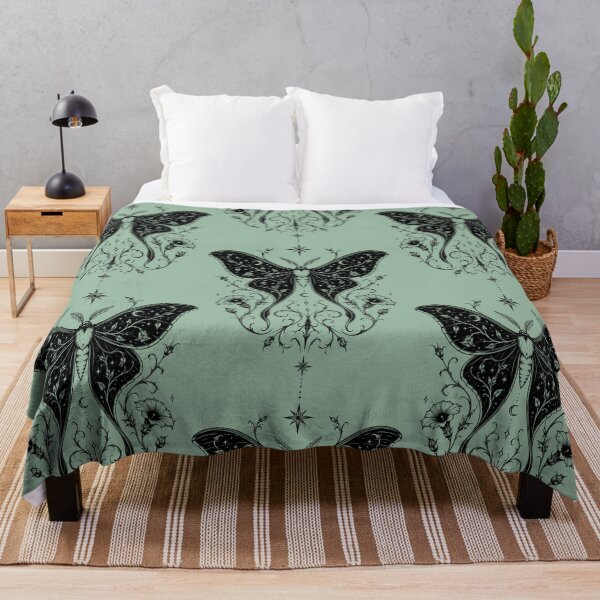 Item preview, Luna Moth, Night Butterfly, Butterfly, Flowers, Gothic Art designed and sold by Christine Krahl.