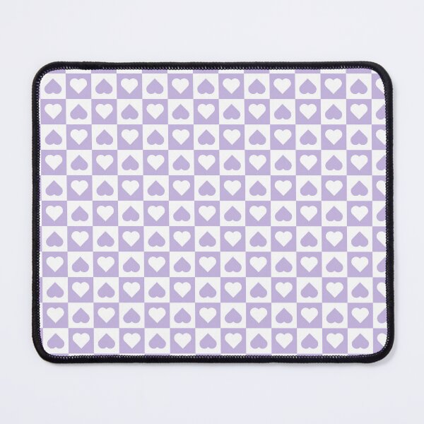 Item preview, White and Lavender checkered hearts designed and sold by pattern-archive.