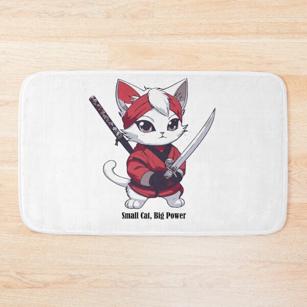 Item preview, Cute Ninja Cat – Kawaii Samurai Kitty Warrior Design designed and sold by Artimax-Studio.