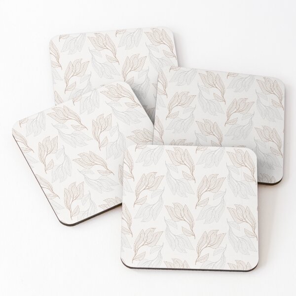 Item preview, Botanical Line Art Pattern — Neutral Leaf Aesthetic designed and sold by EH World | Store.