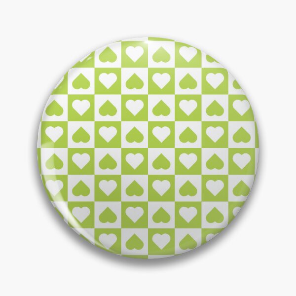 Item preview, White and Lime checkered hearts designed and sold by pattern-archive.