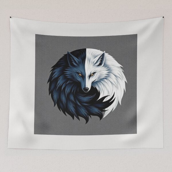 Item preview, Wolf yin yang  designed and sold by Black Rose Products .