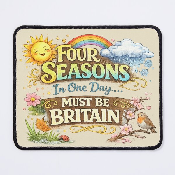 Item preview, Four Seasons In One Day Must Be Britain designed and sold by Someone Thinks It's Funny.