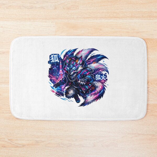 Item preview, Cyberpunk Fox Kitsune Japanese Yokai Spirit Aesthetic Art designed and sold by KhadijaBatool38.