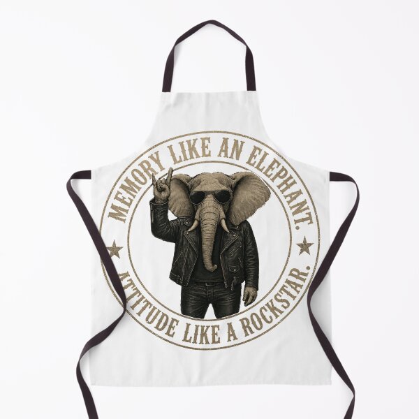 Item preview, Memory Like an Elephant, Attitude Like a Rockstar | Funny Elephant Rock Shirt designed and sold by Daagath.