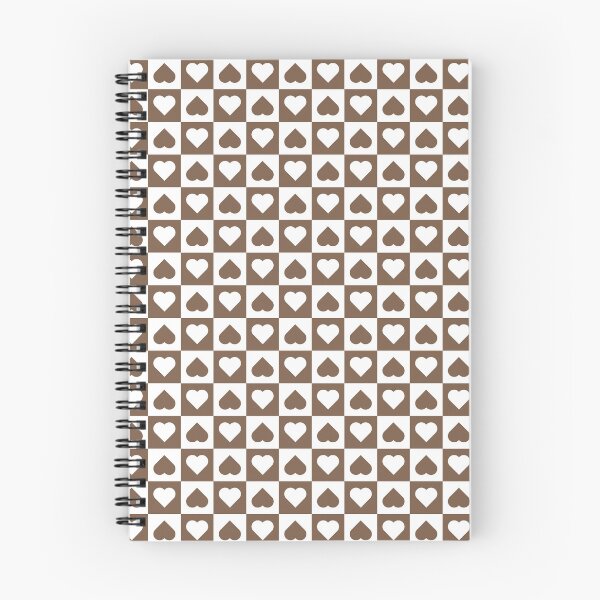 Item preview, White and Mocha checkered hearts designed and sold by pattern-archive.