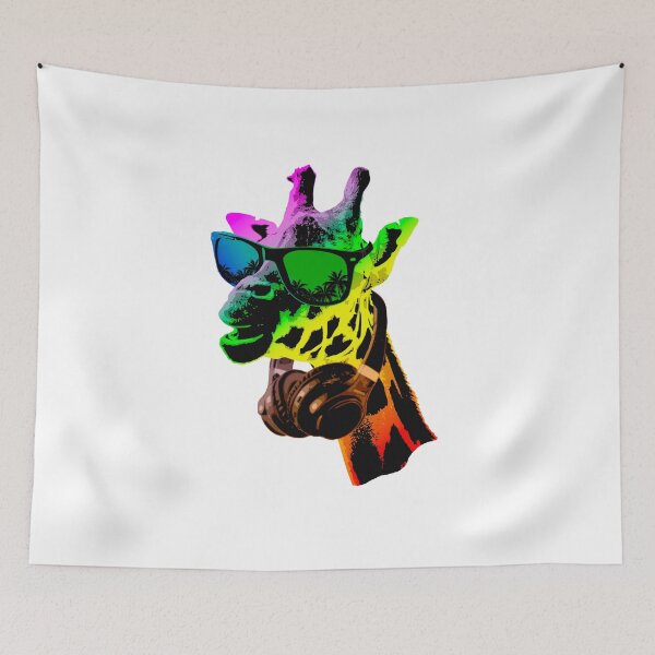 Item preview, Cool Giraffe Sunglasses Headphones Pop Art designed and sold by marke770.