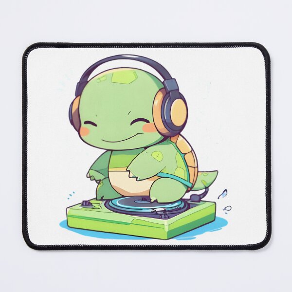 Item preview, DJ Turtle — Cool Music Kawaii Turtle Sticker designed and sold by tommysworks.