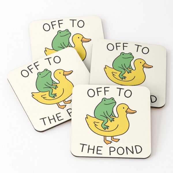 Item preview, Off To The Pond Cute Frog Riding A Duck designed and sold by Amir Faysal.